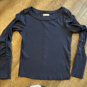 We The Free Navy Long Sleeve Top